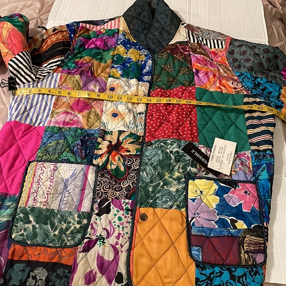 ❌SOLD❌New Patchwork silk reversible women's jacket coat size 2XL - Picture 11 of 17